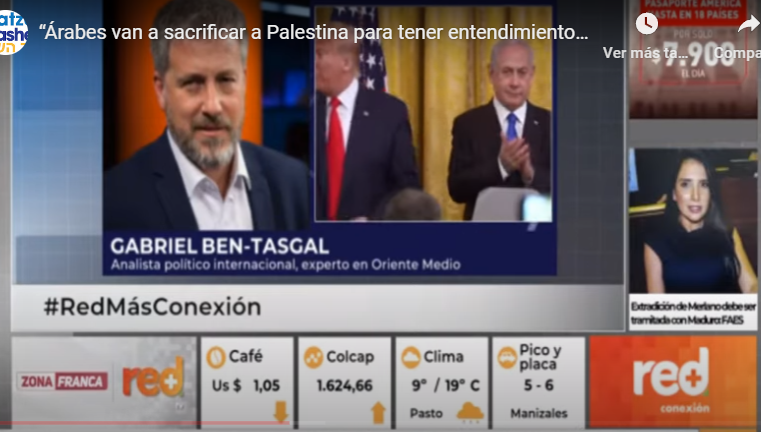 “Árabes van a sacrificar a Palestina para tener entendimiento con Israel”: Ben-Tasgal (30/1/2020)