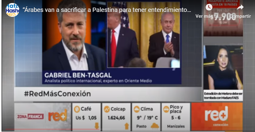 “Árabes van a sacrificar a Palestina para tener entendimiento con Israel”: Ben-Tasgal (30/1/2020)